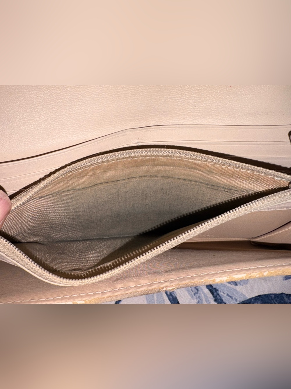 Dior Beige Monogram Clutch with Bow and 'D' Charm - Picture 12 of 12